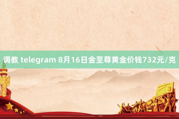 调教 telegram 8月16日金至尊黄金价钱732元/克