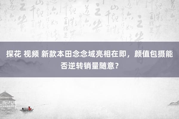 探花 视频 新款本田念念域亮相在即，颜值包摄能否逆转销量随意？