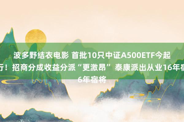 波多野结衣电影 首批10只中证A500ETF今起刊行！招商分成收益分派“更激昂” 泰康派出从业16年宿将