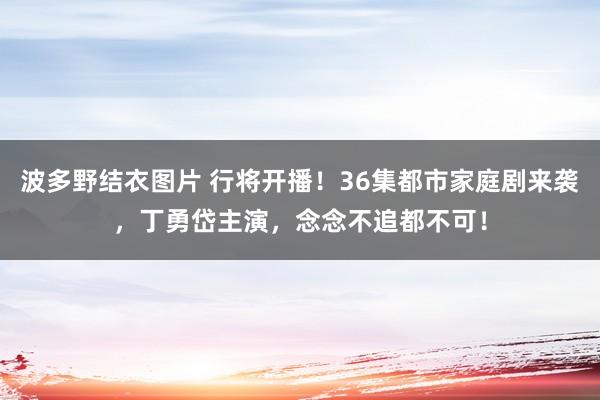 波多野结衣图片 行将开播！36集都市家庭剧来袭，丁勇岱主演，念念不追都不可！