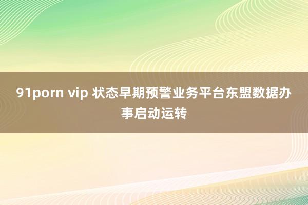 91porn vip 状态早期预警业务平台东盟数据办事启动运转