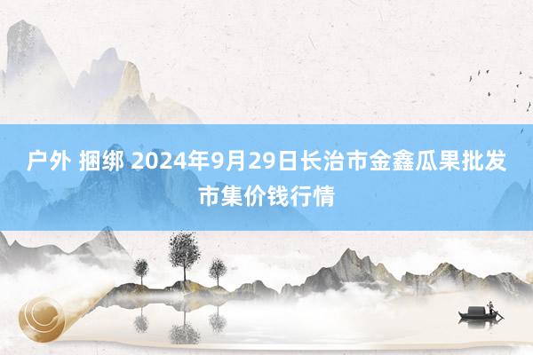 户外 捆绑 2024年9月29日长治市金鑫瓜果批发市集价钱行情