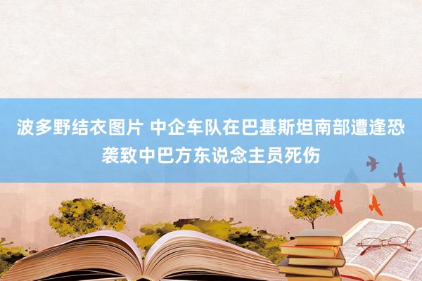 波多野结衣图片 中企车队在巴基斯坦南部遭逢恐袭致中巴方东说念主员死伤