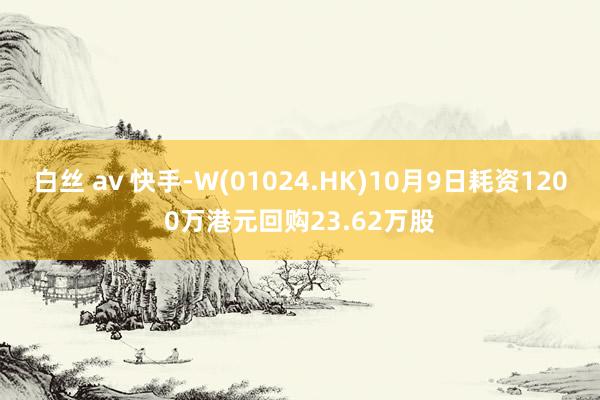 白丝 av 快手-W(01024.HK)10月9日耗资1200万港元回购23.62万股