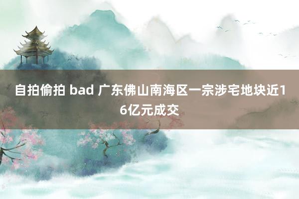 自拍偷拍 bad 广东佛山南海区一宗涉宅地块近16亿元成交