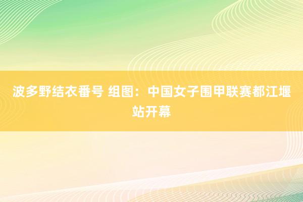 波多野结衣番号 组图：中国女子围甲联赛都江堰站开幕