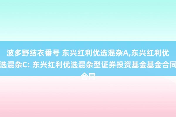 波多野结衣番号 东兴红利优选混杂A，东兴红利优选混杂C: 东兴红利优选混杂型证券投资基金基金合同