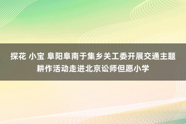 探花 小宝 阜阳阜南于集乡关工委开展交通主题耕作活动走进北京讼师但愿小学