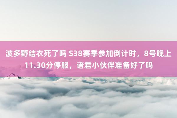 波多野结衣死了吗 S38赛季参加倒计时，8号晚上11.30分停服，诸君小伙伴准备好了吗