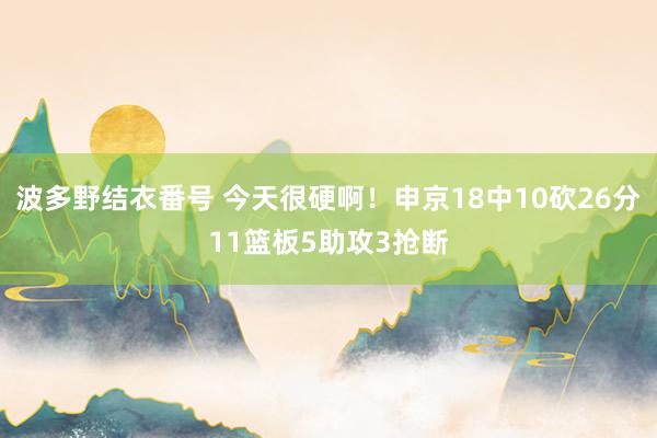 波多野结衣番号 今天很硬啊！申京18中10砍26分11篮板5助攻3抢断