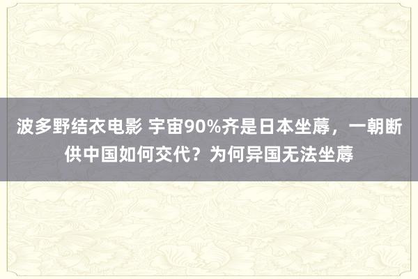 波多野结衣电影 宇宙90%齐是日本坐蓐，一朝断供中国如何交代？为何异国无法坐蓐