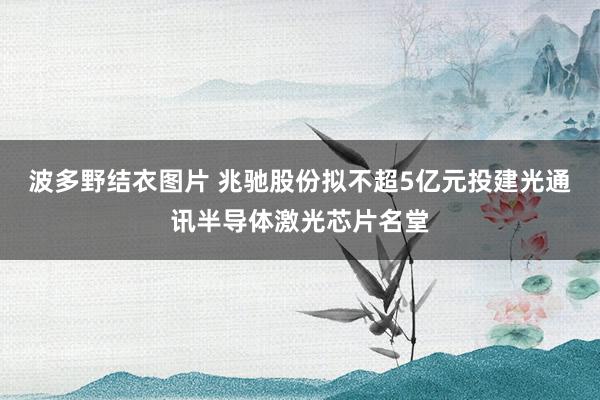 波多野结衣图片 兆驰股份拟不超5亿元投建光通讯半导体激光芯片名堂