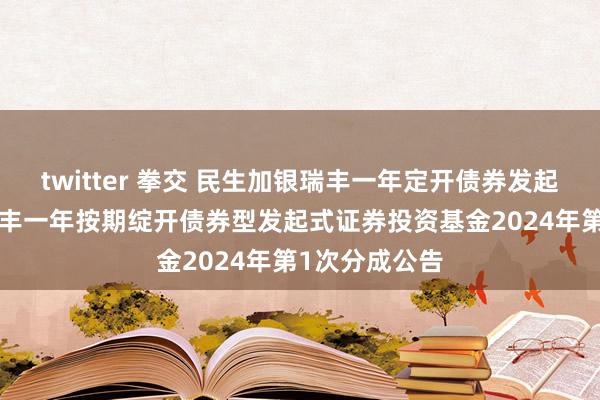 twitter 拳交 民生加银瑞丰一年定开债券发起: 民生加银瑞丰一年按期绽开债券型发起式证券投资基金2024年第1次分成公告