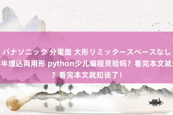 パナソニック 分電盤 大形リミッタースペースなし 露出・半埋込両用形 python少儿编程灵验吗？看完本文就知谈了！