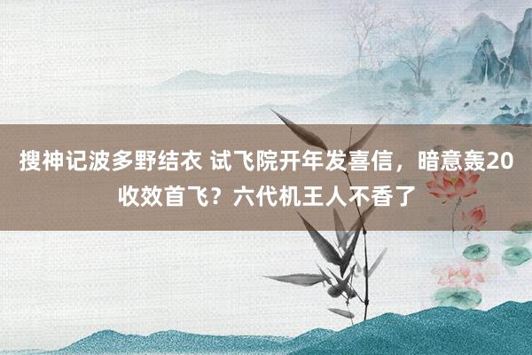 搜神记波多野结衣 试飞院开年发喜信，暗意轰20收效首飞？六代机王人不香了