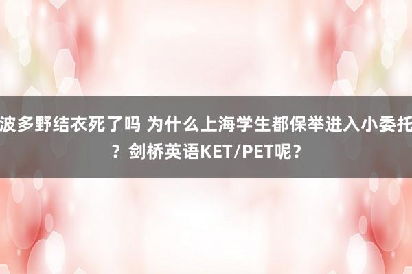 波多野结衣死了吗 为什么上海学生都保举进入小委托？剑桥英语KET/PET呢？